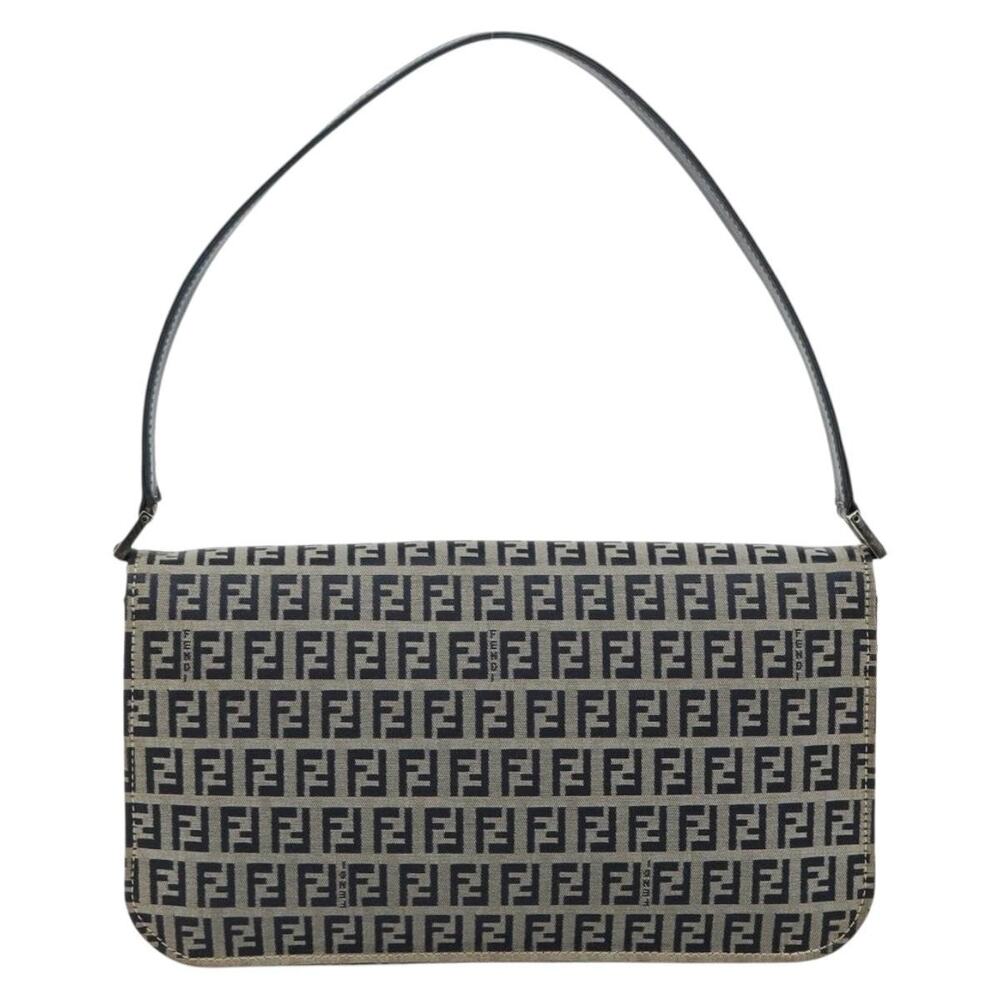 Fendi Zucchino Shoulder Bag Blue